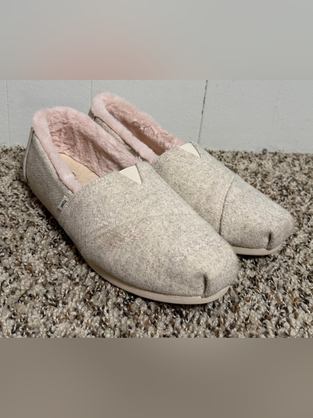 Toms Fuzzy Slip On Shoes
